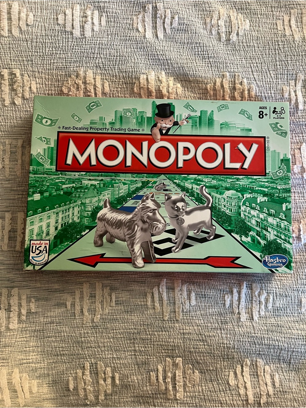 Hasbro Monopoly Game with Green and Red Box